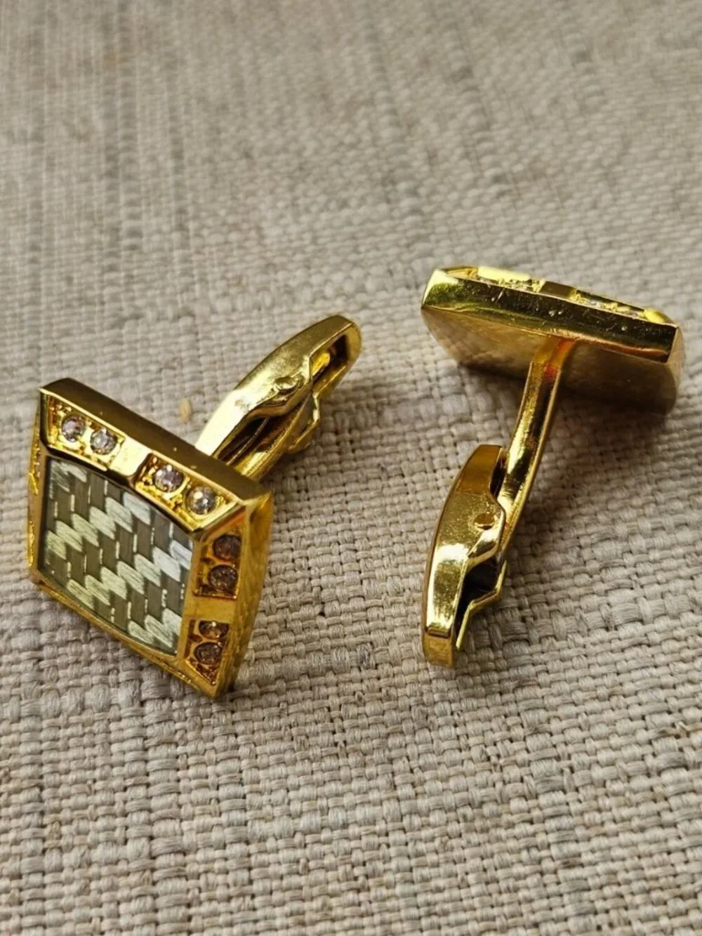 Father Day Gift Men Cuff Links Gold Tone Fashion Jewelry Dress Shirt Cuff Stud